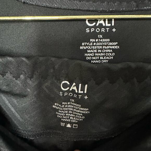 Cali athleisure 2pc black set plus size 1x hoodie leggings 27” inseam - Picture 2 of 10